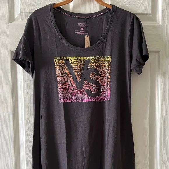 NWT - Victoria's Secret Cotton Lingerie Sleep Shirt - Picture 4 of 6